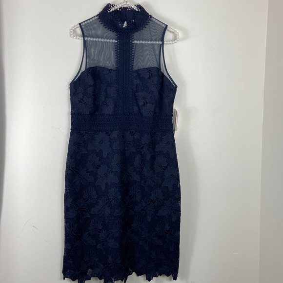 Nanette Lepore Blie Mesh Nomad Lace Sleeveless Midi Dress 8 NWT - Picture 3 of 11